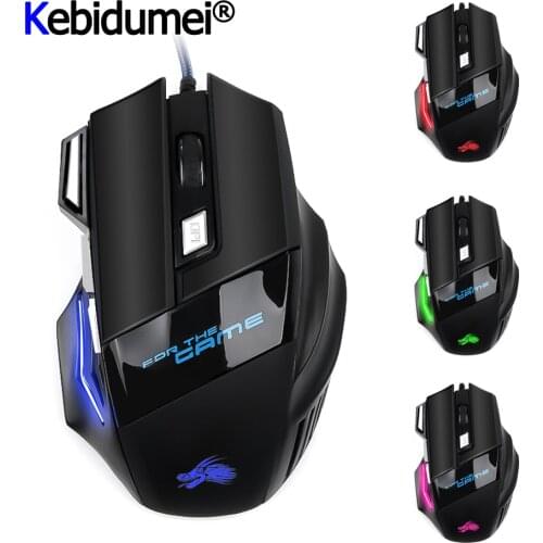Ergonomic Wired Gaming Mouse 7 Button LED 5500 DPI USB Computer Mouse Gamer Mice X7 With Backlight For PC Laptop