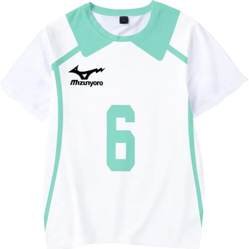 Haikyuu T-shirt Harajuku Anime Volleyball Team Uniform Training Clothes Short Sleeve Tee Oikawa Tooru Cartoon T-shirt Unisex Tee