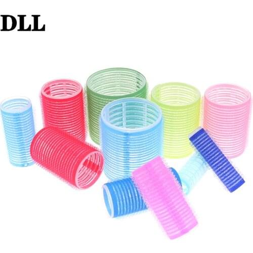Hot! Jumbo Hair Rollers 6 Pcs Curlers Self Grip Holding Rollers Hairdressing Curlers Hair Design Sticky Cling Style For DIY