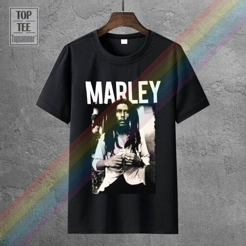 Bob Marley MenS Black & White T Shirt Xx Large Black