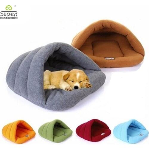 Soft Fleece Winter Warm Pet Dog Bed 4 different size Small Dog Cat Sleeping Bag Puppy Cave Bed Free shipping