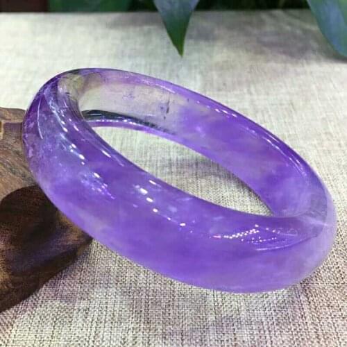 Natural Amethyst Bangle Lavender Fine Crystal Bangle Bracelet free shipping