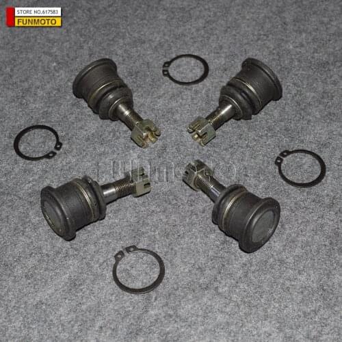 One set 4pieces swing arm ball joint with nuts circlip rings for loncin atv 250atv 300-M atv height 68mm