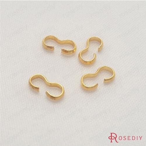 Wholesale 8*4*2mm Gold color 3-shaped Copper Connect Clasps Diy Jewelry Findings Accessories 200 pieces(JM7187)