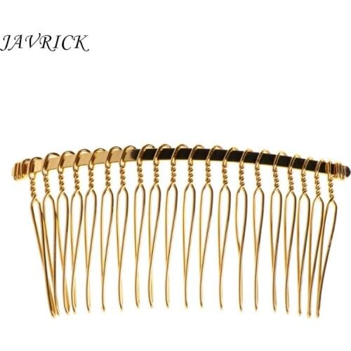 DIY Blank Metal Hair Clips Wedding Veil Side Comb 20 Teeth Bridal Hair Accessories