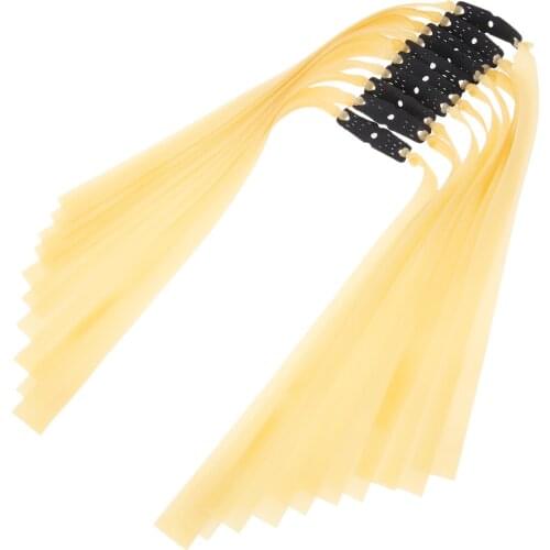 10Pcs Slingshots Flat Rubber Band Thickness 1.2mm Powerful Catapult Natural Latex Elastic Resilient Tube, for Tactical Shooting