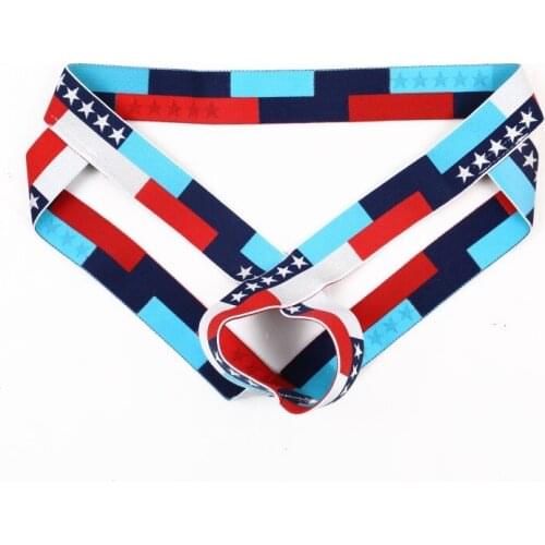 Sexy Low Waist Mens Underwear Hanging Ring Hollow-out Pants Mens Thongs and G Strings Gay Underwear