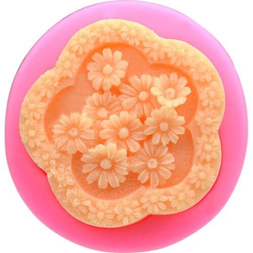 DIY Flower Daisy Handmade Soap Cake Decoration Silicone Mold Cold Soap Candle Silicone Mold
