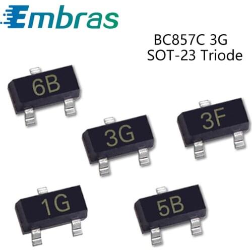 50Pcs SMD NPN Power Transistor Triode BC807-40 6C BC807-25 5B BC846B 1B BC847A 1E BC847C 1G BC857C 3G BC857A 3E SOT-23 IC