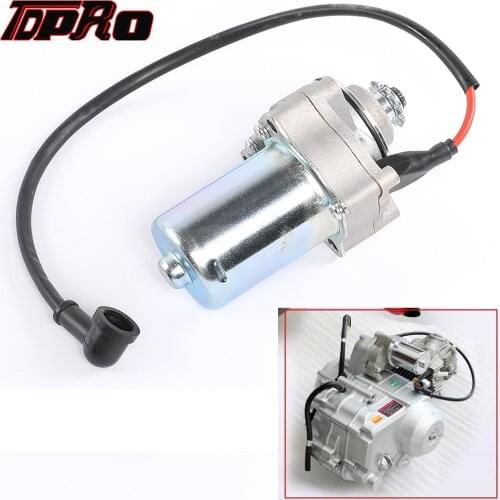 TDPRO 3 Bolt Electric Start Starter Motor 12T For 50cc 70cc 90cc 110cc 125cc ATV Quad Go Kart Pocket Bike Top Engine Position