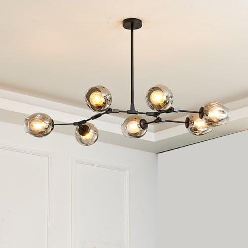 BTX Modern Glass Chandelier Lighting Dining Room Living Room Led Lights Bedroom Light Fixtures Restaurant Chandeliers Ceiling