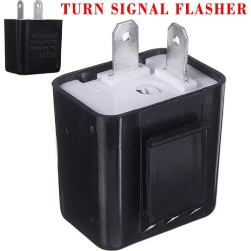 For Turn Signal Light Indicator 1PC 12V 2Pin Motorcycle Electronic LED Flasher Relay Black Plastic Metal Flashing Blinker Replay