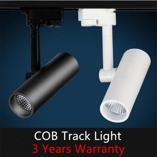 LED Track Light 7W 10W 15W COB Rail Lights Spotlight Equal 150W Halogen Lamp 110V 120V 220V 230V 240V Warm Cold Natural White