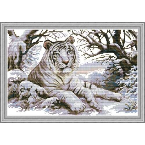 Tiger 5 cross stitch kit aida 14ct 11ct count print canvas cross stitches needlework embroidery DIY handmade