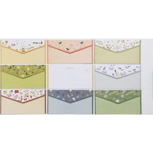 Creative Beautiful Letter Paper Envelope Floral Cute Cartoon Set Letterhead Small Fresh Gifts