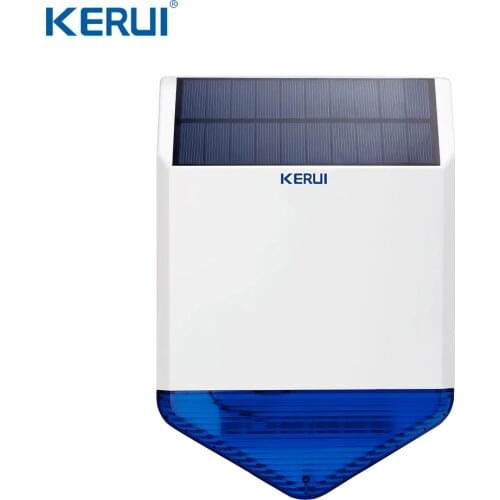 KERUI SJ1 Outdoor Wireless Solar Solar siren for GSM Alarm System Security Strobe Flash Siren Waterproof anti-tamper