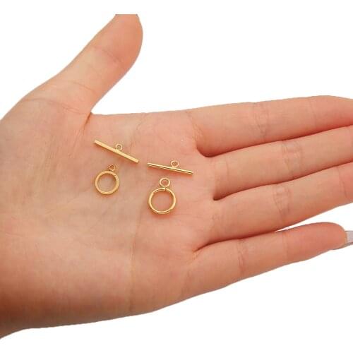 1set/lot High Quality Strong Stainless Steel Toggle OT Clasps Hooks Connectors For Necklace Bracelet Diy Jewelry Making Findings