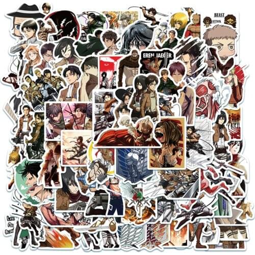 10/30/50PCS Japanese animation attack giant graffiti toy mobile phone skateboard luggage laptop waterproof sticker wholesale