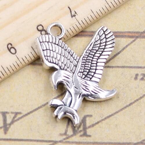 10pcs Charms Hawk Eagle Hunting 29x24mm Tibetan Silver Color Pendants Antique Jewelry Making DIY Handmade Craft Pendant