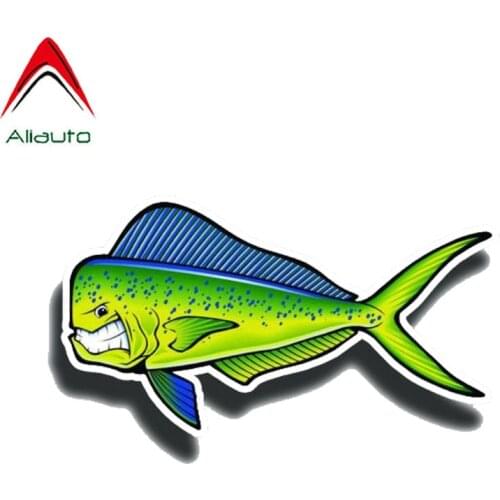 Aliauto Personality Creative Car Sticker Angry Mahi Fish PVC Waterproof Sunscreen Anti-UV Decal Decoration,15cm*8cm