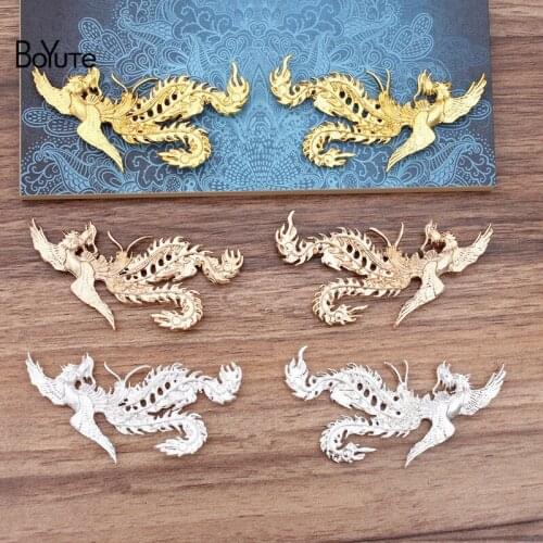 BoYuTe (10 Pieces/Lot) 80*38MM Metal Alloy Phoenix DIY Hair Jewelry Accessories Hand Made Materials
