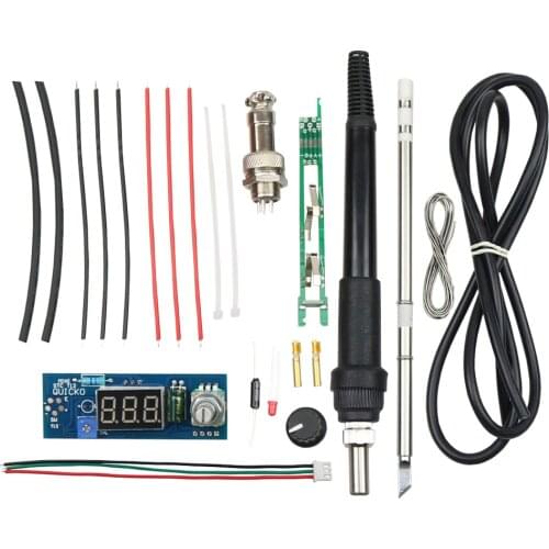 Electric Unit Digital Soldering Iron Station Temperature Controller Kits for HAKKO T12 Handle DIY kits w/ LED vibration switch