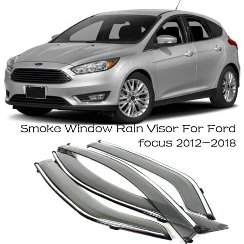 4pcs Blade Side Windows Deflectors Door Sun Visor Shield For Ford Focus 2012-2018