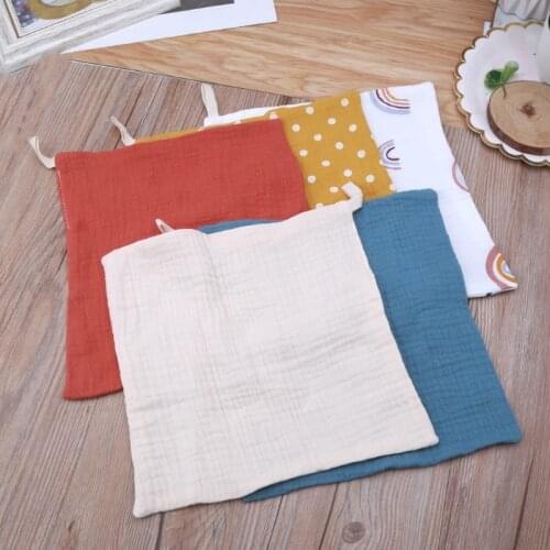 5 Pcs Baby Towels Muslin Cloth Hand Face Wipes Saliva Bib Handkerchief Washcloth