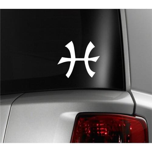 For Pisces Zodiac Decal Feb 19 - March 20 Cut From 6 Year Outdoor Vinyl Car Styling