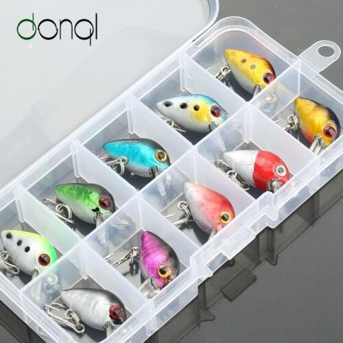 DONQL Crank Fishing lure Set Minnow Bait Kit Wobbler Fishing Lures With Box Treble Hook Fishing Tackle