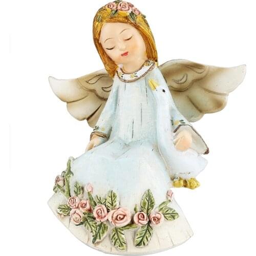 TUMBEELLUWA Angel Resin Figurine Sculpture Gift Ornaments Home Decoration Wedding Decoration