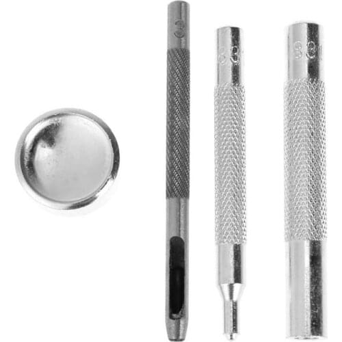 4pcs/set Button Installation Tools Metal Snap Fasteners Buttons Press Studs Button DIY Hand Punch Installation Tool Set Kit