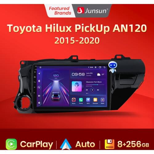 Junsun V1 Android 10 For Toyota Hilux Pick Up AN120 2015-2020 Car Radio Multimedia Video Players Android Auto CarPlay 2 din dvd