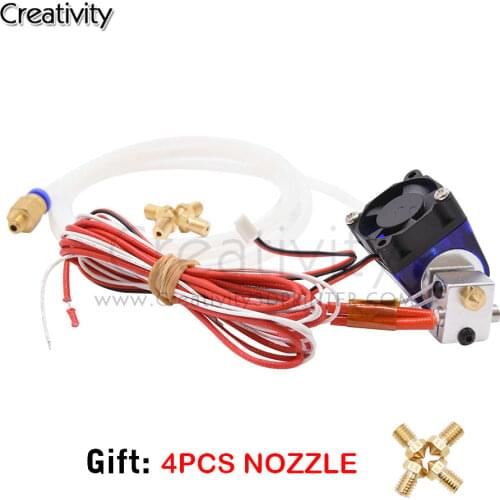 V6 J-head Hotend Remote Extruder Kit 3D Printers Part Cooling Fan Bracket Block Thermistors Nozzle 0.4mm 1.75mm Filament Parts