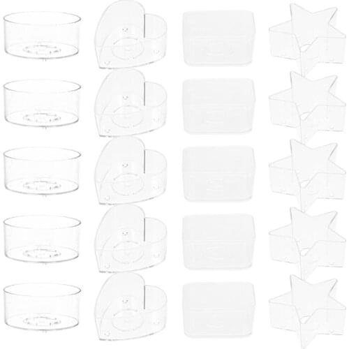 10/16/20Pcs DIY Candle Jar Containers Box With Wicks For Candle Arts Crafts DIY Homemade Candle Box Flame Wax Box Tea Wax Shell