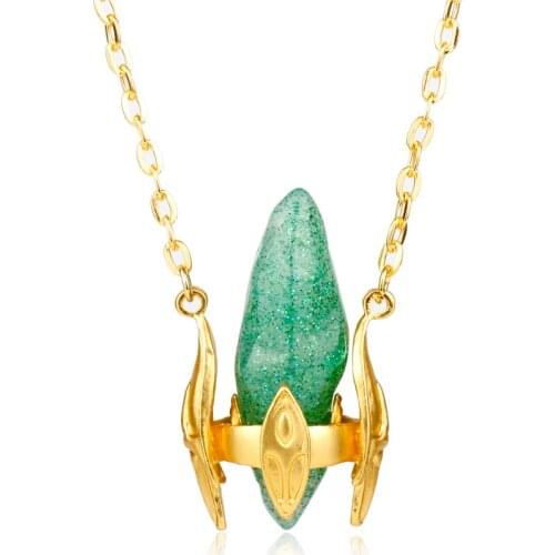 MQCHUN Fashion Game Green Gem Legacy of The Void Pendant Necklace Jewelry Cosplay Christmas Gift-30