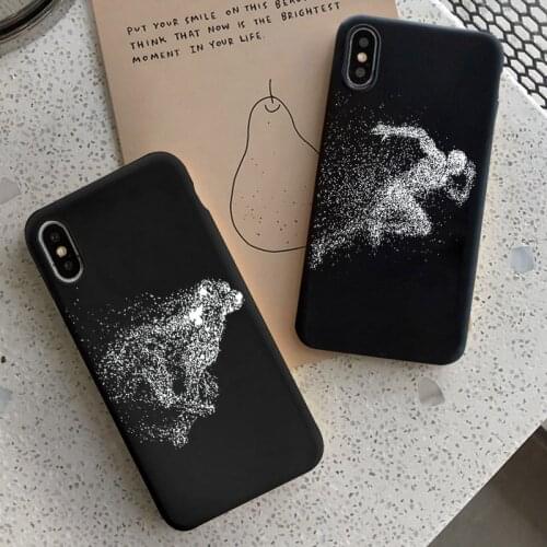 Animal Eagle Wolf White Sand Painting Phone Cases For iPhone 12 11 Pro Max 7 8 6s Plus SE 2020 X XR XS MAX Soft Silicone Cover