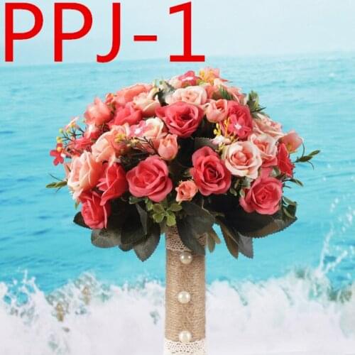 New simulation rose wedding holding flower home table decoration bouquet PPJ