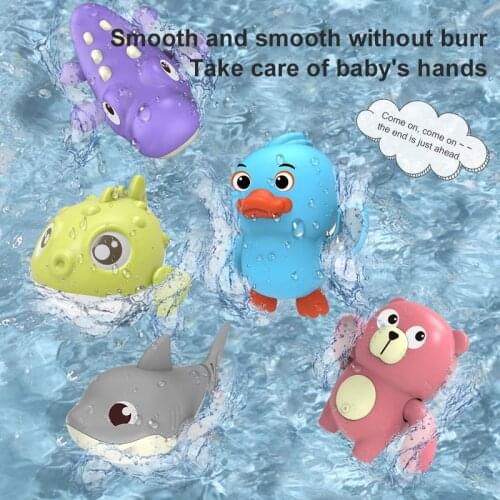 New Waterwheel Bath Toys Baby Bathroom Bathtub Faucet Shower Strong Suction Cup Childern Water Game Clockwork Swimming Animal