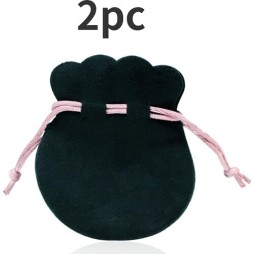 NEW Black Velvet Bag Original Charm Womens Ring Glass Bead Jewelry Fashion Protection Shrink Simple Brand Gift Bag Factory