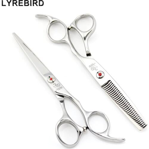 Barber hair scissors 6 INCH Lyrebird HIGH CLASS hair shears Red point screw ciseaux coiffure hair tesoura Simple packing NEW