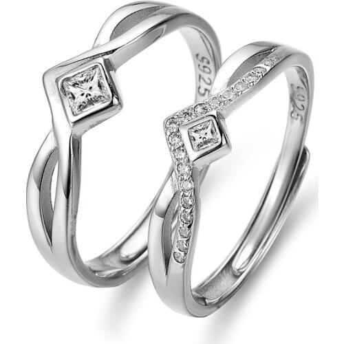Princess and Knight Couple Ring Creative Sterling Silver Ring Opening Adjustable Sterling Silver Rings Jewellery Couple Rings