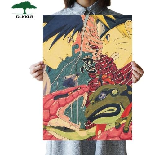 DLKKLB Classic Anime Movie D Style Vintage Poster Dormitory Bedroom Home Decor Painting 51x36cm Art Wall Sticker Bedroom Decor