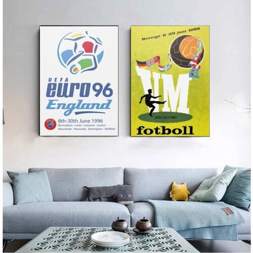 Euro 96 Poster England European Championships FIFA World Cup Canvas Painting Poster Print Wall Art Pictures Home Decor Cuadros