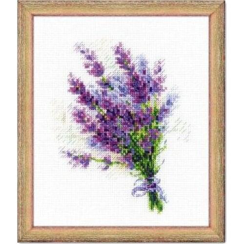 Lavender bouquet cross stitch package plant 18ct 14ct 11ct cloth cotton thread embroidery DIY handmade needlework