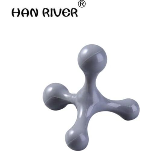 HANRIVER 2018 Manual mini massager ball four small triangle shock neck massager waist leg back massage