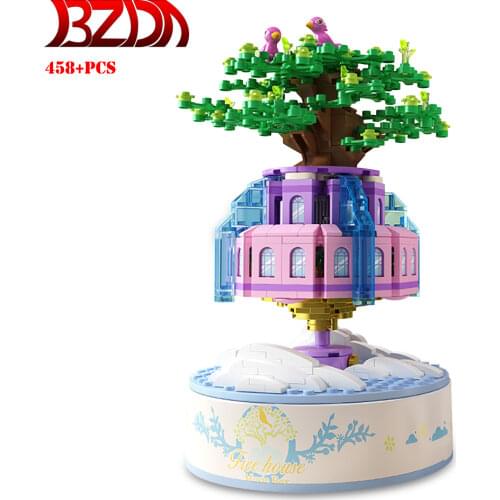 City Street View Series Sky City Music Castle Tree House Architecture Model Building Blocks Ideas Trees Houses Bricks Toys Gifts