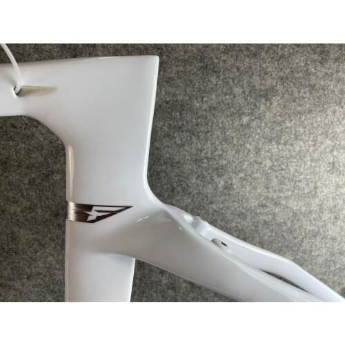 T1100 1K Carbon Road Frame F12 Road Bike Frame Bicycle Frameset + F12 Handlebar Blue Black BB68