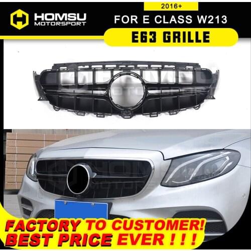 W213 E63 Style Grille racin Grill Suitable For E Class W213 grille 2016 E43 45 E200 E300 E250 E320 E350 2016-18 Without emblem