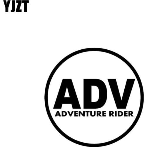 YJZT 12.7CM*12.7CM ADVENTURE RIDER Vinyl Black Silver Car Sticker Decals Motorcycle C13-000466